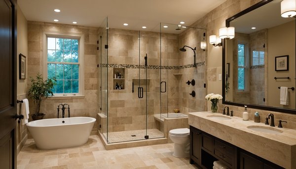 10 astuces pour aménager une salle de bain en travertin